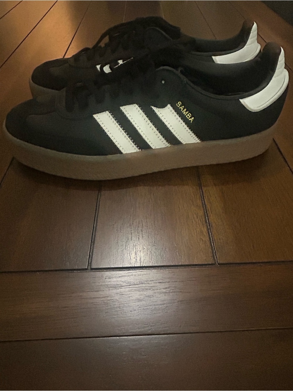 adidas Samba Women’s 11 Black White Gum Platform Sneakers